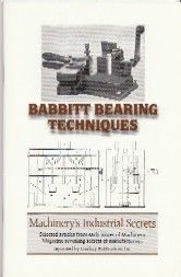Babbitt Bearing Techniques jigs gibs molds more Lindsay book