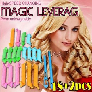 New 18+2pcs Magic Circle Hair Styling Roller Curler High speed Leverag 