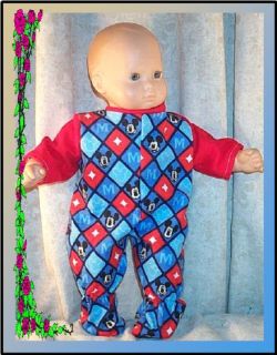 Doll Clothes 14 16 American Girl Bitty Baby Pajamas Footed Mickey 
