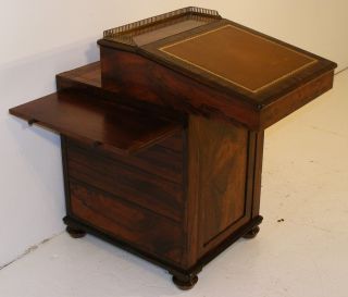   Antique Rosewood Davenport Desk 1st Earl Balfour Prime Minister
