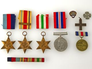wwii british 8th army group of medals naples medal