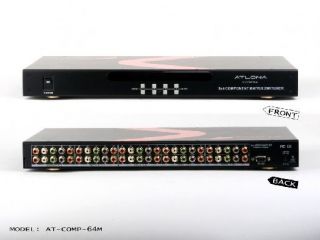 Atlona 6x4 Component Video + Stereo Audio Matrix Switch AT COMP 64M 