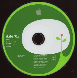 Genuine Apple Mac iLife 05 Software CD iMovie iPhoto iTunes More 