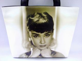 Audrey Hepburn Retro Vintage Cinema Wide Tote Shoulder Bag Purse 