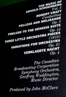 Music of Schoenberg Vol 2 60s CBS Two Eye Stereo 2LP Box Set Near 