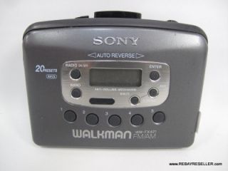   WM FX421 Walkman FM/AM Radio Personal Portable Cassette Player GREY