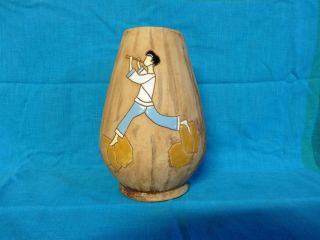   Ceramic Pottery Vase Boy Keramos Style by Yona Avraham Bat Seba