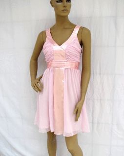 BL973UP PINK PLEATED SLEEVELESS COCKTAIL BRIDESMAID WEDDING PARTY 