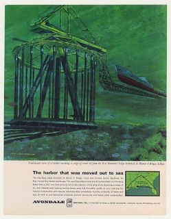 1963 Esso Standard Oil Libya Harbor Terminal Avondale Print Ad