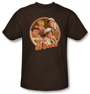andy griffith show 50 years brown adult shirt cbs630 at