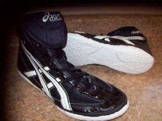 Asics Black White Wrestling Shoes Size 11