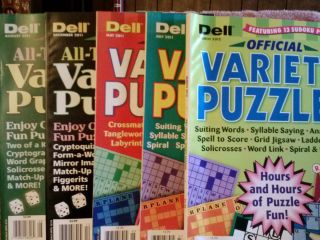 Dell Variety Puzzle Books  New Back Issues  Word Search Sudoku Fill 