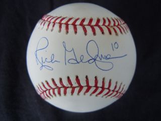 Rich Gedman 10 Boston Red Sox Signed on MLB Baseball Comes with COA 