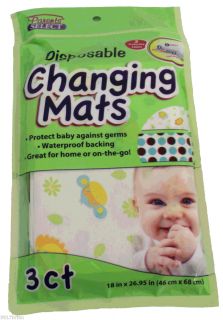   Disposable Baby Changing Mats 3 Ct 18 x 26 95 Pad Diaper Mat
