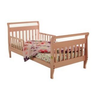   Toddler Dream on Me Sleigh Toddler Bed Pink Finish Safety Rails