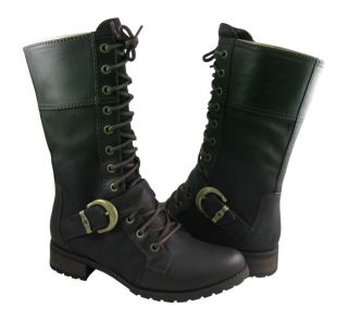 New Timberland Womens Earthkeeper Bethel Buckle Mid DK Brn BR Boots US 