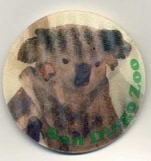 San Diego Zoo Wild Animal Park Koala Bear 1982 Vari Vue Lenticular Pin 