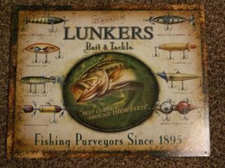 Fishing Lunkers Bait and Tackle Lure Sign