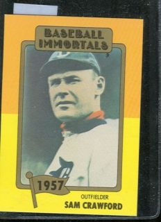 Detroit Tigers Sam Crawford Baseball Immortals Card See