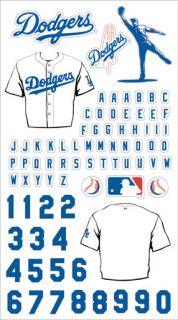 Jolees Baseball MLB Dodgers Jersey Uniform Stickers