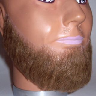 Brown Long Chin Beard Halloween Costume Fake Human Hair Professional 