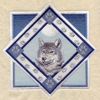 Wolf Triangle Embroidered Set 2 Bathroom Hand Towels