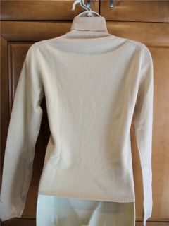 PRADA Beautiful Italian Beige Turtleneck Long Sleeve Sweater 40
