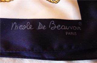 Nicole de Beauvoir Paris 100 Polyester Scarf Made in France