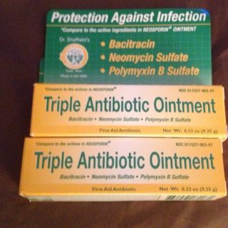   Triple Antibiotic Ointment First Aid w Bacitracin Compare To Neosporin