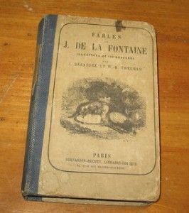 antique book fables of j de la fontaine 1874