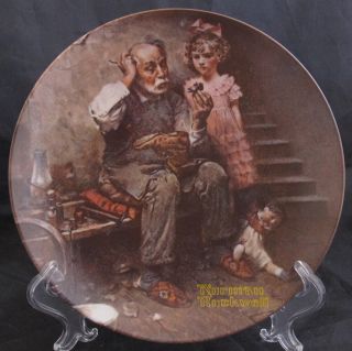 NORMAN ROCKWELL COLLECTOR PLATE THE COBBLER HERITAGE SERIES 1978