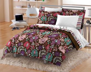 floral blossom microfiber bed in a bag twin