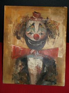 Happy Clown by Artist Actress Ina Balin Oil Painting Art Signed