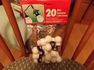 New Unopened Package of 20 Mini Christmas Tree Snowman Plastic Light 