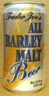 Trader Joes All Barley Malt Beer Can Washington Pabst