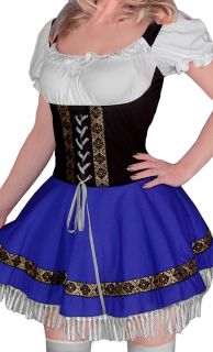 Sexy Blue Dutch Beer Girl M Costume Mini Dress Cosplay Amusing 