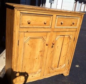   Pine Wood Armoire Cabinet Wardrobe With Drawers Shabby Chic Bedroom