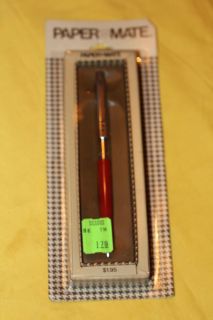 Vintage Paper Mate Red Ballpoint Pen SEALED Box Made in USA