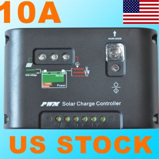 10A Solar Charge Controller Regulator 10Amp Solar Battery Charger 