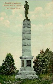 NC Greensboro Battle Ground Colonial Monument T91685
