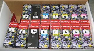Canon cartridges BCI 3e, BCI 6C, BCI 6M, BCI 6Y, BCI 6BK