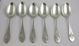 Antique Lunt Sterling Silver 6 Teaspoons MT Vernon