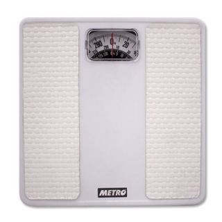 Metro Analog Bathroom Weight Scale 0 300lb White Pads