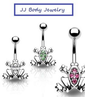Navel Belly Ring Gemed Frog Body Jewelry Belly Button