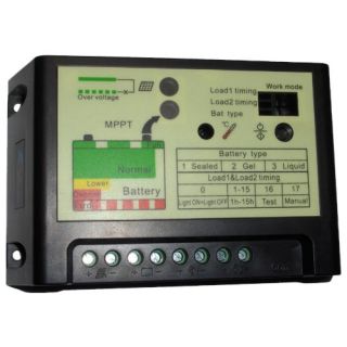 HQRP 10A MPPT Solar Battery Charge Controller DC Regulator 12V 24V 