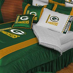 New NFL Green Bay Packers Queen Comforter Bedding Set