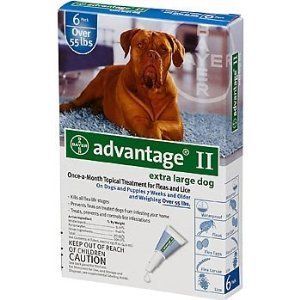 Bayer Advantage II 6 Month Flea Control for Dogs Over 55 lbs.