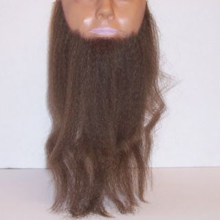 Brown Hair Long Chin Beard Halloween Costume Fake Professional 