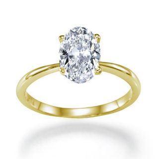 01 Carat H SI2 Platinum Real Natural Diamond Engagement Ring by 