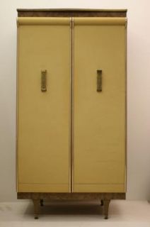   Modern Formica Gold Bedroom Suite 2 x Wardrobe Armoire Vanity